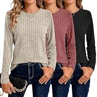 Algopix Similar Product 2 - Huukeay 3 Pack Womens Long Sleeve