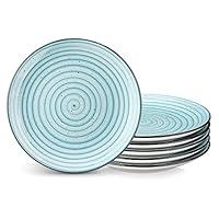 Algopix Similar Product 12 - vancasso Bonbon Blue Salad Plates Set