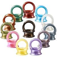 Algopix Similar Product 18 - 24PCS Pearl Glossy Silicone Ear Tunnels