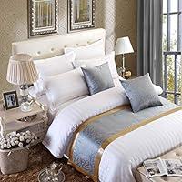 Algopix Similar Product 2 - OSVINO Jacquard Bed Scarf Luxury