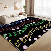 Algopix Similar Product 20 - Jumping Notes Rug 5X8 Colorful 3D