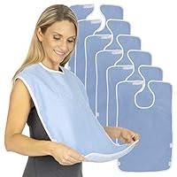Algopix Similar Product 4 - Vive Adult Bibs 6 Pack  Waterproof
