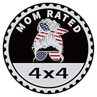 Algopix Similar Product 11 - Mom Badge Rated Car Emblem 4 x 4 Metal