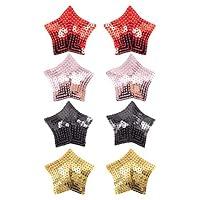 Algopix Similar Product 13 - Naimo 4 Pairs Womens Sexy Sequin Star