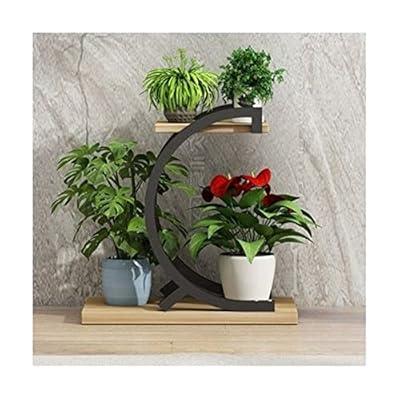 Bamworld Tall Plant Stand Indoor Outdoor Corner Plant Shelf Wood Flower  Stands for Living Room Balcony and Garden (9 pots)