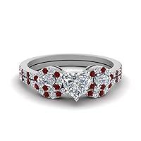 Algopix Similar Product 14 - Gemsonclick 3 Stone Halo Diamond