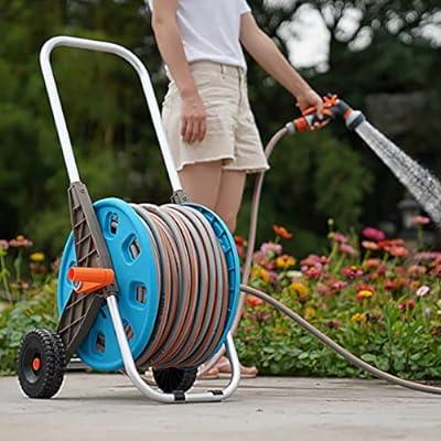 Best Deal for MYHFEQ 40-80M Hose Reel Cart with Wheels,8 Patterns