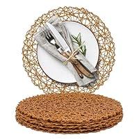 Algopix Similar Product 11 - AHHFSMEI Paper Braided Round Placemats