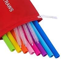 Algopix Similar Product 6 - Mcool Silicone Straws 8Pcs Straight