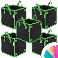 Algopix Similar Product 4 - VIVOSUN 5 Pack 7 Gallon Square Grow