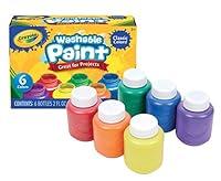 Algopix Similar Product 8 - Crayola Washable Kids Paint 6 Count