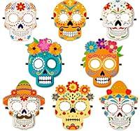 Algopix Similar Product 7 - 80UncleKimby 8PCS Day of The Dead Masks