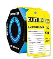 Algopix Similar Product 4 - Accuform 100 Caution Barricade TAG