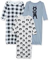 Algopix Similar Product 11 - Yoga Sprout Cotton Gowns, 3 Pack