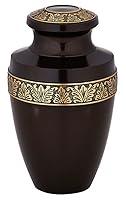 Algopix Similar Product 15 - Brass Memorial Urn with Black Finish