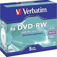 Algopix Similar Product 3 - VERBATIM DVD-RW 4X 4.7GB 43285 PK5