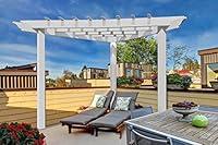 Algopix Similar Product 1 - Alcove 8' x 8' Corner Vinyl Pergola