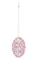 Algopix Similar Product 17 - Large Strung Oval Pink Damask Tags 