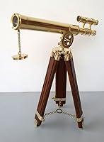 Algopix Similar Product 10 - Brass Double Barrel Telescope Navy