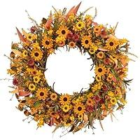 Algopix Similar Product 1 - JFLORU 28 Inch Artificial Fall Wreath