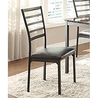 Algopix Similar Product 5 - Metallic Side Chair with Leatherette