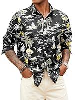 Algopix Similar Product 16 - Hardaddy Mens Tropical Floral Button