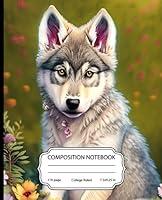 Algopix Similar Product 9 - Wolf Composition Notebook College