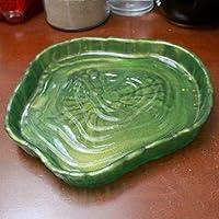 Algopix Similar Product 1 - Green with Gold Metallic Tree Stump Tray