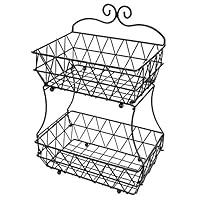 Algopix Similar Product 4 - TQVAI 2 Tier Fruit Bowl for Kitchen