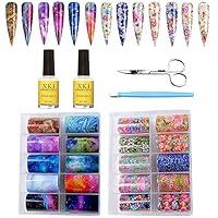 Algopix Similar Product 19 - Kalolary 20 Color Starry Sky Stars Nail