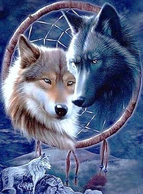 Best Deal for Dream Catcher Wolf Diamond Painting Kits for Adults,5D Full