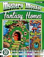 Algopix Similar Product 9 - Fantasy Homes Mystery Mosaics Color by