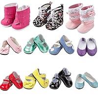Algopix Similar Product 8 - 6 Pairs of Doll Shoes Include Boots