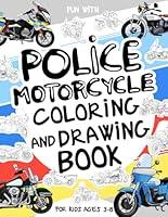 Algopix Similar Product 12 - Police Motorcycle Coloring and Drawing