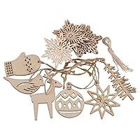 Algopix Similar Product 6 - eZAKKA Wooden Christmas Ornaments Xmas