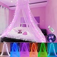 Algopix Similar Product 7 - Obrecis Bed Canopy with LED Star