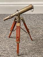 Algopix Similar Product 5 - Antique Telescope with Brass Tripod