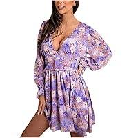 Algopix Similar Product 14 - Womens Summer Deep V Neck Dress Sexy
