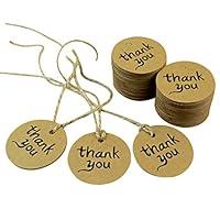 Algopix Similar Product 14 - Dxhycc 100PCS Thank You Wedding Brown