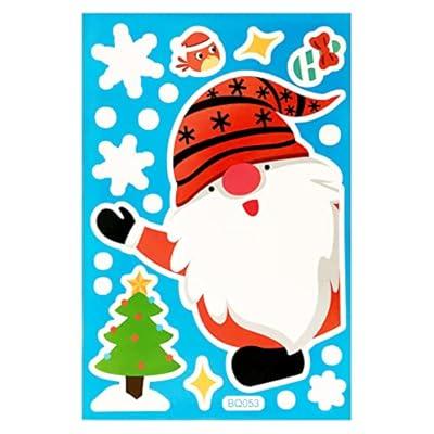 Merry Christmas Removable Switch Stickers, Funny Santa Claus And