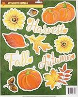 Algopix Similar Product 5 - Autumn Fall Themed Window Cling Set 