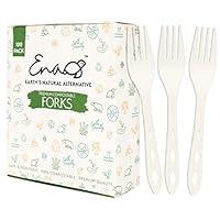 Algopix Similar Product 12 - 100 Compostable Non Plastic Forks 100