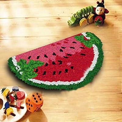 Latch Hook Rug Kits DIY Crochet Yarn Rugs Hooking Craft Kit with Color  Preprinted Pattern for Adults Kids () 