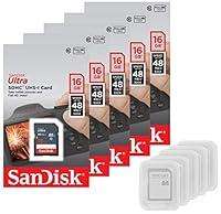 Algopix Similar Product 19 - SanDisk 5 Pack Ultra 16GB SD SDHC