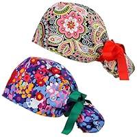 Algopix Similar Product 6 - Fanadith Scrub Caps Women 2 PCS