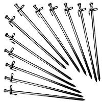 Algopix Similar Product 10 - Gray Bunny Heavy Duty Iron Tent Stakes