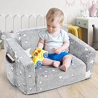 Algopix Similar Product 17 - Fccabin Grey Folding Toddler Sofa2 in