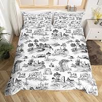 Algopix Similar Product 5 - Western Rustic Cabin Duvet Cover Set