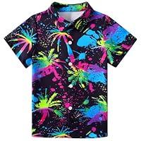 Algopix Similar Product 3 - Enlifety Hawaiian Shirt for Boys Girls