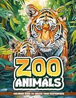 Algopix Similar Product 10 - Zoo Animals Coloring Book For Adults